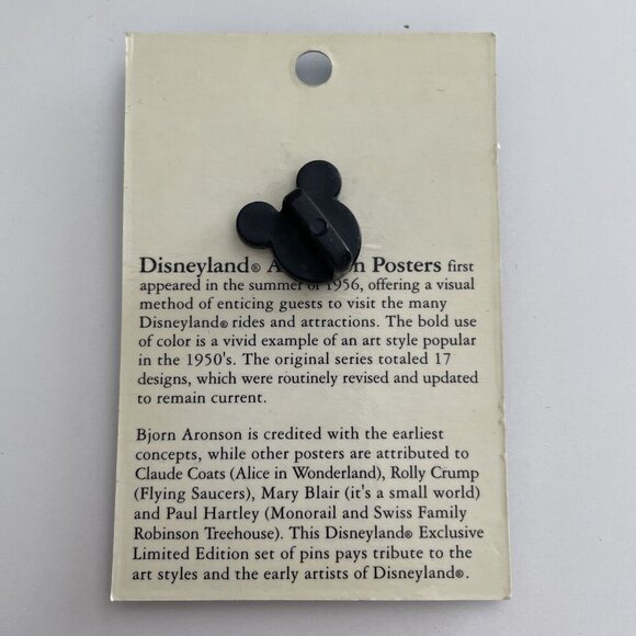 Disney 04 Disneyland Attraction Poster Series LE Pin TOMORROWLAND Flying Saucer - Picture 2 of 4